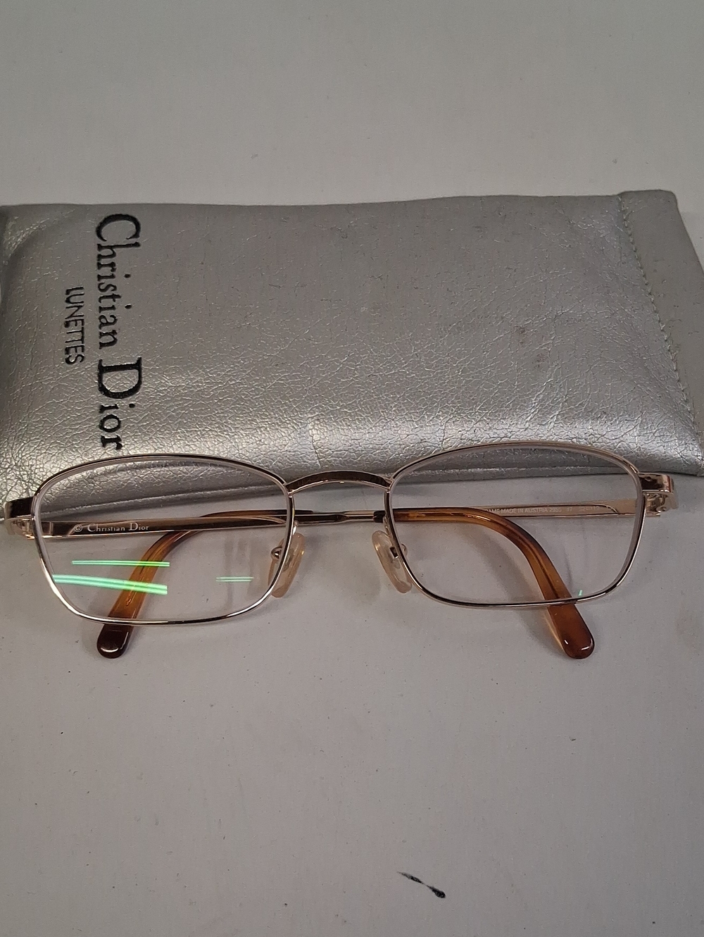 Christian Dior 2955 Gold Eyeglass Frames Rxable